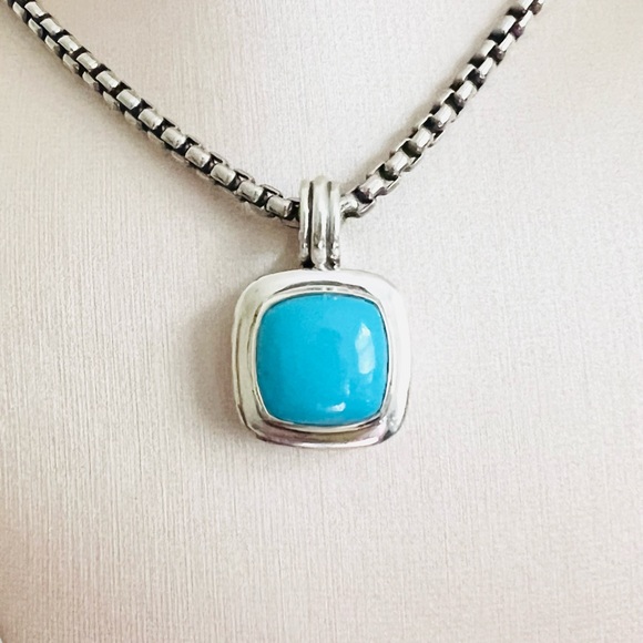 David Yurman Turquoise Pendant Necklace - Picture 4 of 12